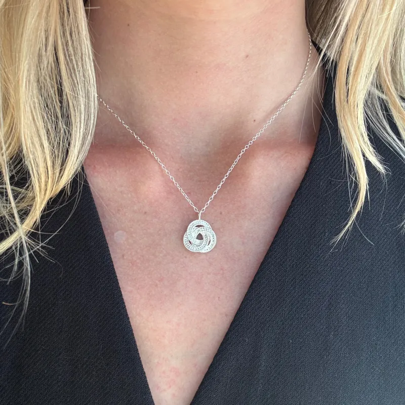 Silver Woven Disc Necklace, 16-18"-AS IS - FINAL SALE made by Anna Beck