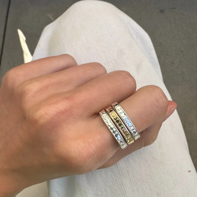 Two Tone Square Stacking Ring Set-AS IS - FINAL SALE made by Anna Beck