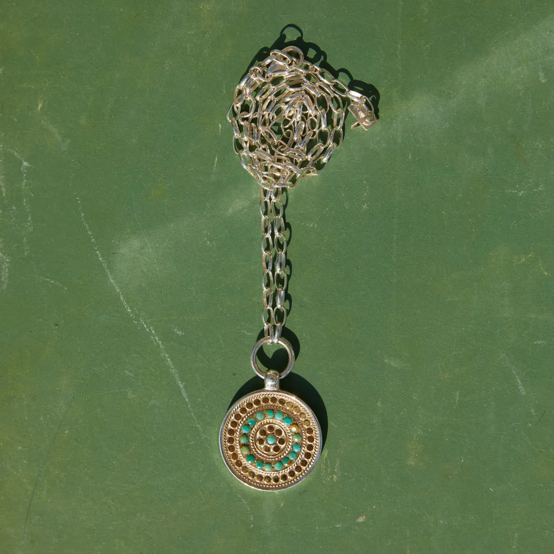 Flora Medallion Necklace - Two Tone sold by Anna Beck product image thumbnail 3