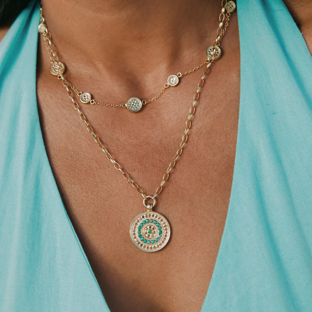 Flora Medallion Necklace - Two Tone sold by Anna Beck product image thumbnail 2