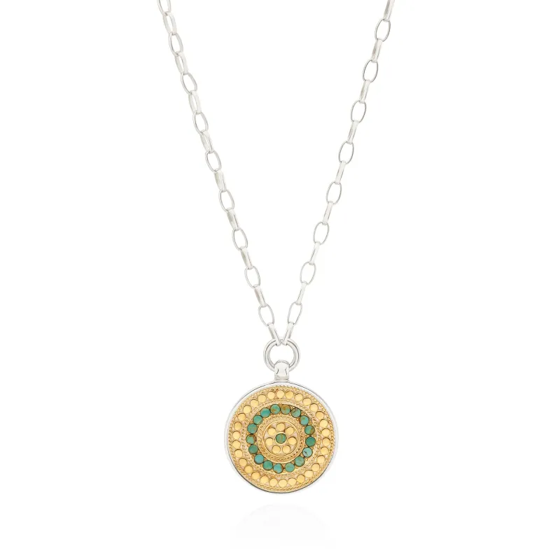 Flora Medallion Necklace - Two Tone made by Anna Beck