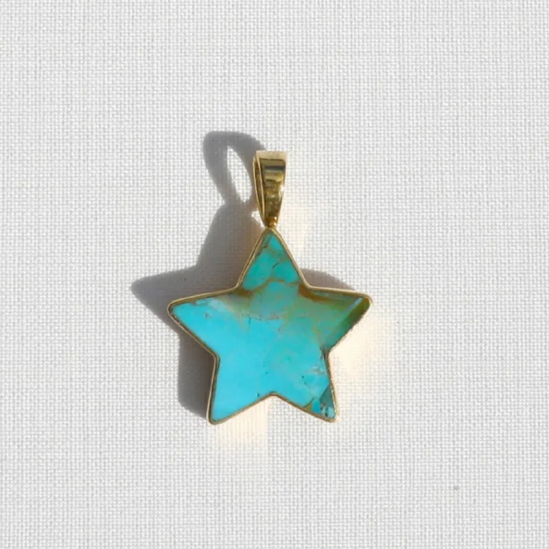 Turquoise Star Charm - Large made by Anna Beck