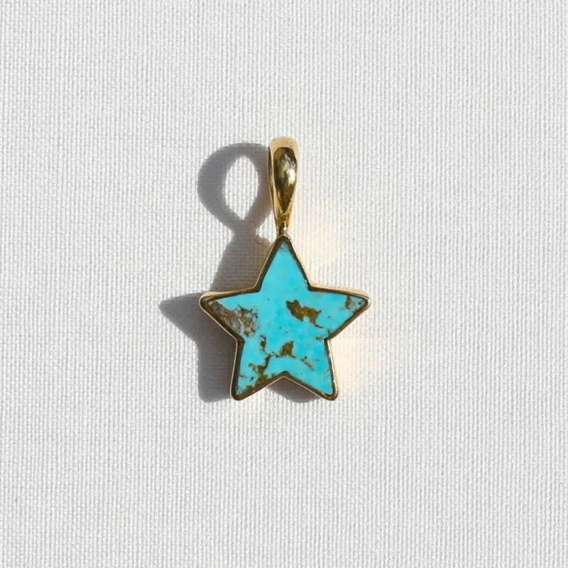 Turquoise Star Charm - Medium made by Anna Beck