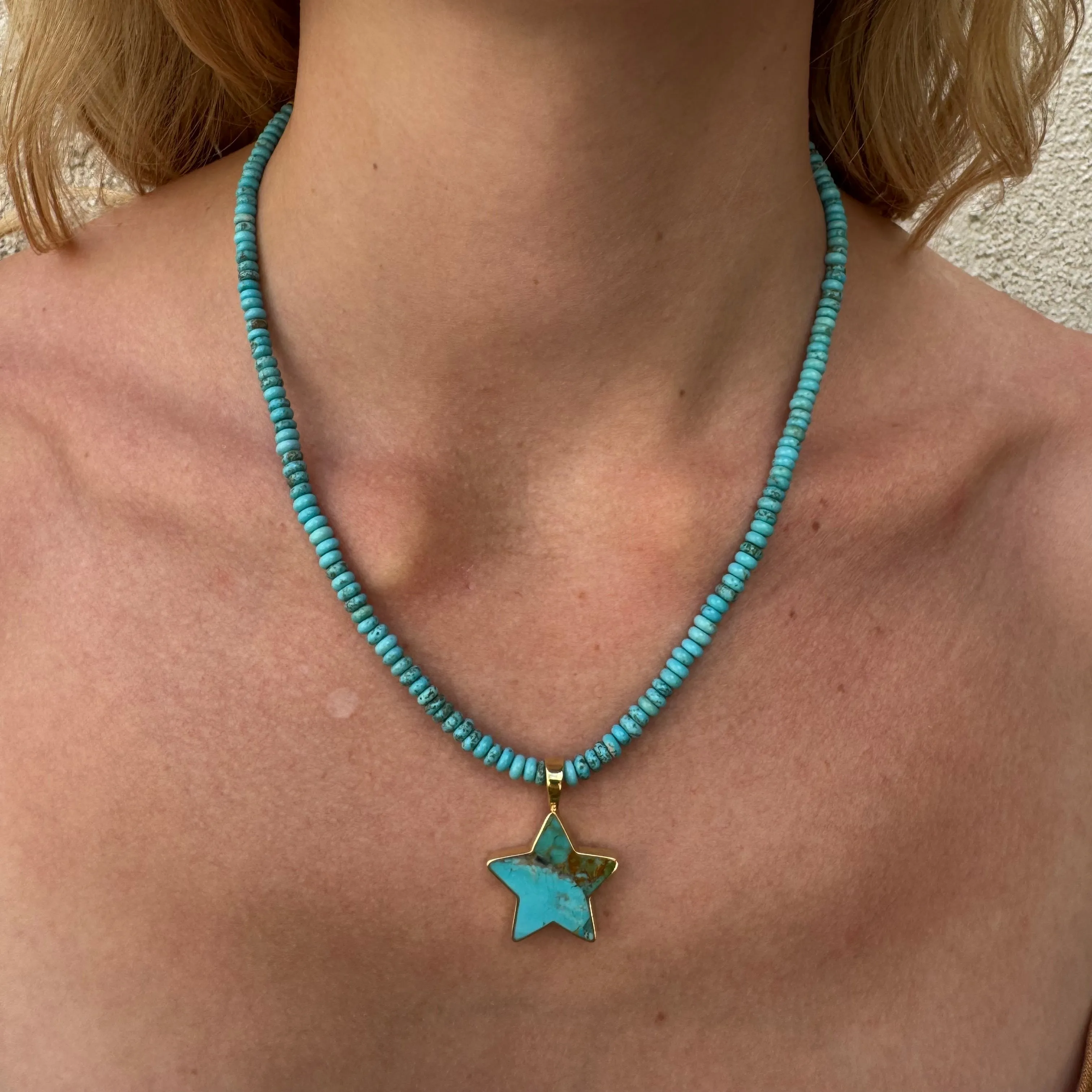 Turquoise Beads x Turquoise Star Necklace sold by Anna Beck product image thumbnail 3
