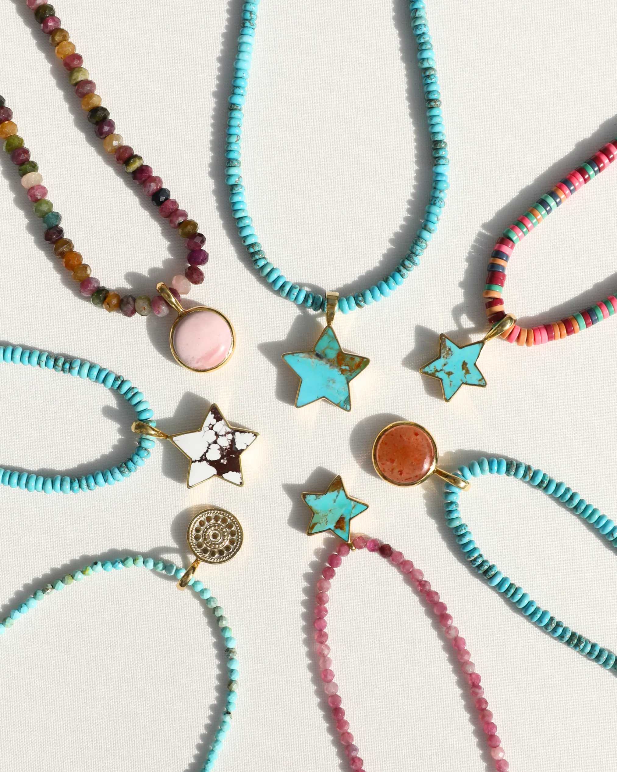 Turquoise Beads x Turquoise Star Necklace sold by Anna Beck product image thumbnail 2