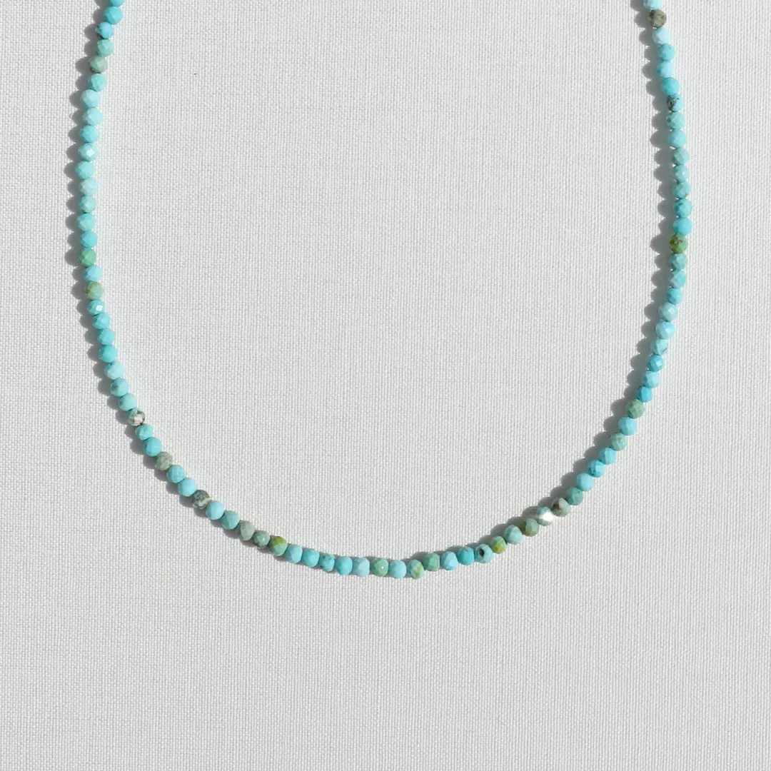 Mini Turquoise Beads x Medium Two Tone Dotted Pendant Necklace sold by Anna Beck product image thumbnail 2