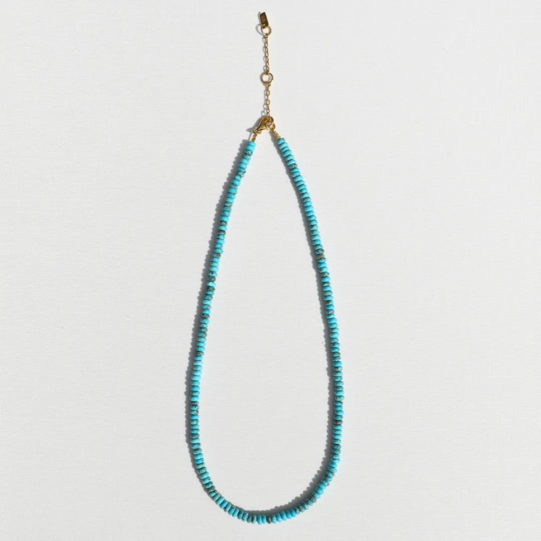 Turquoise Beads x Pink Opal Pendant Necklace sold by Anna Beck product image thumbnail 4