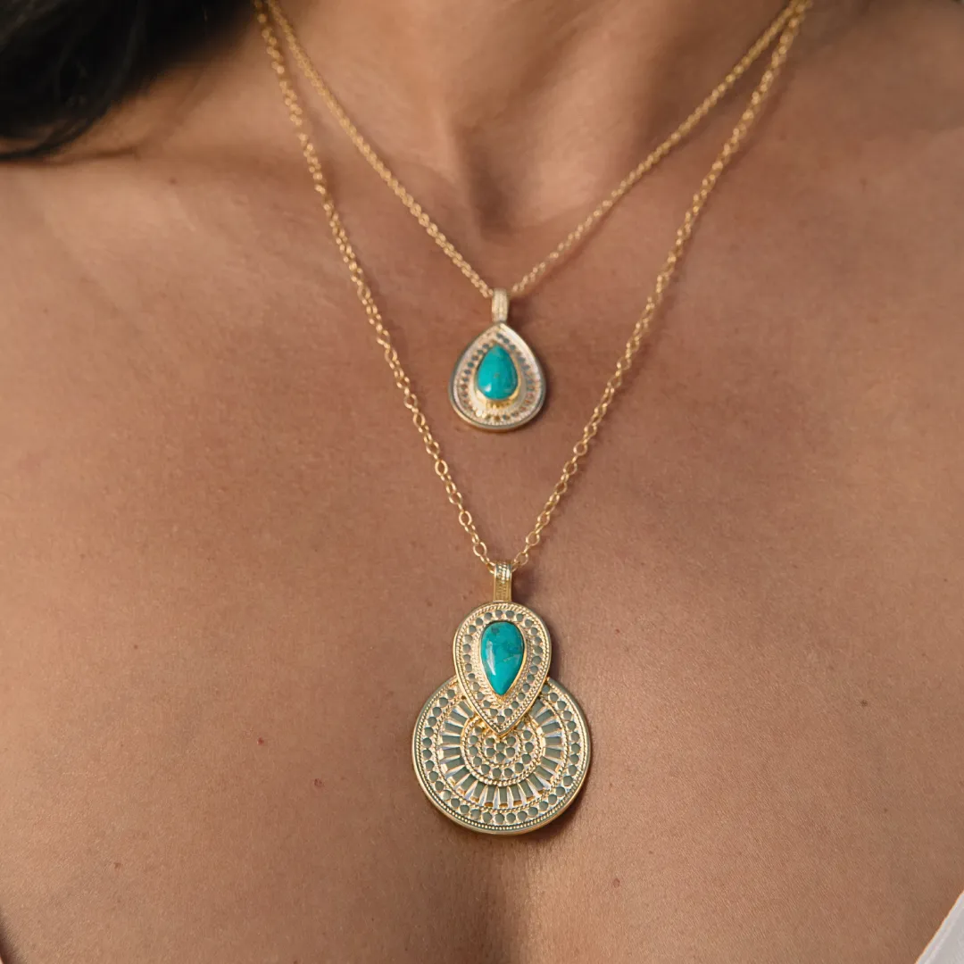 Turquoise Statement Pendant Necklace - Removable sold by Anna Beck product image thumbnail 2