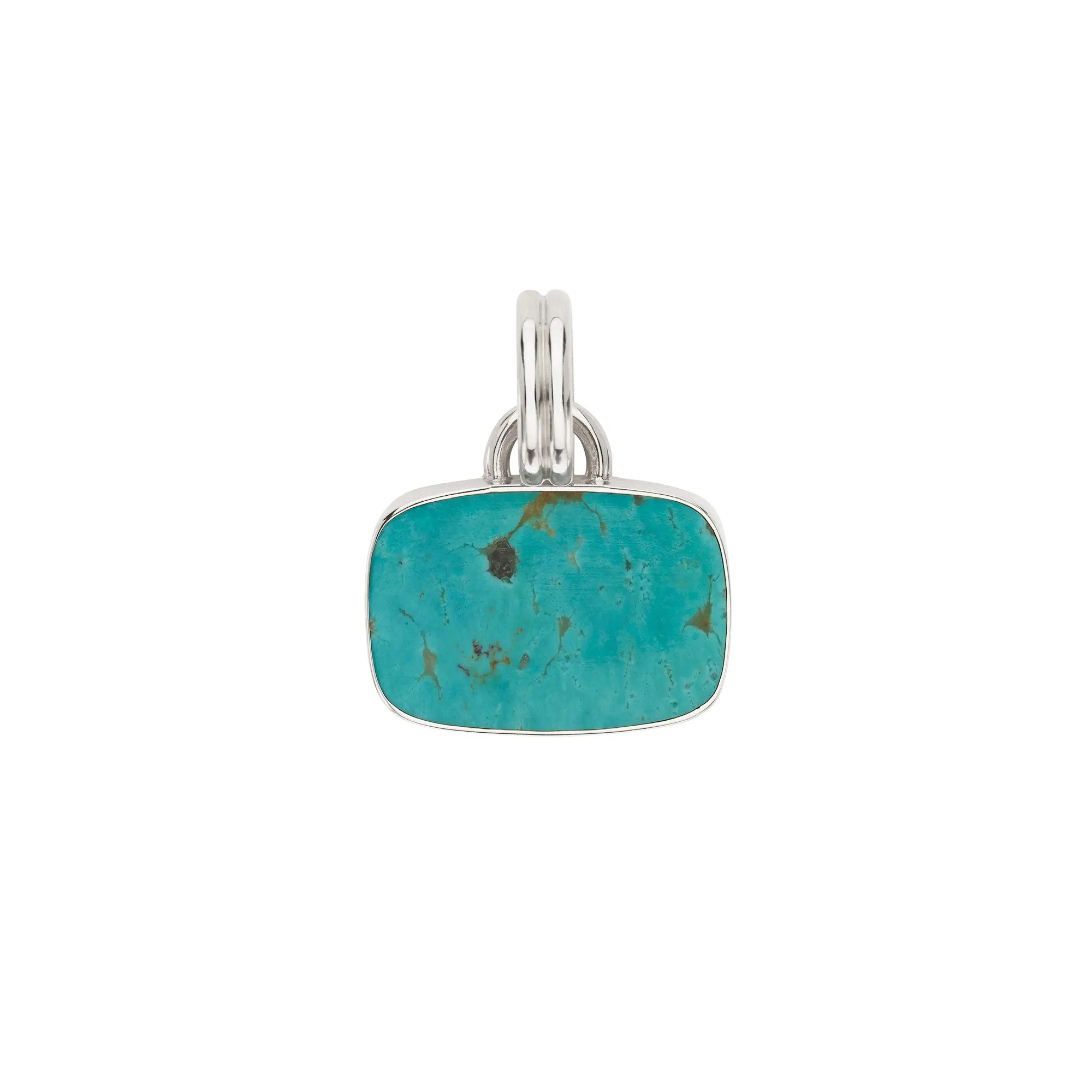 Turquoise Cushion Removable Pendant - Silver sold by Anna Beck