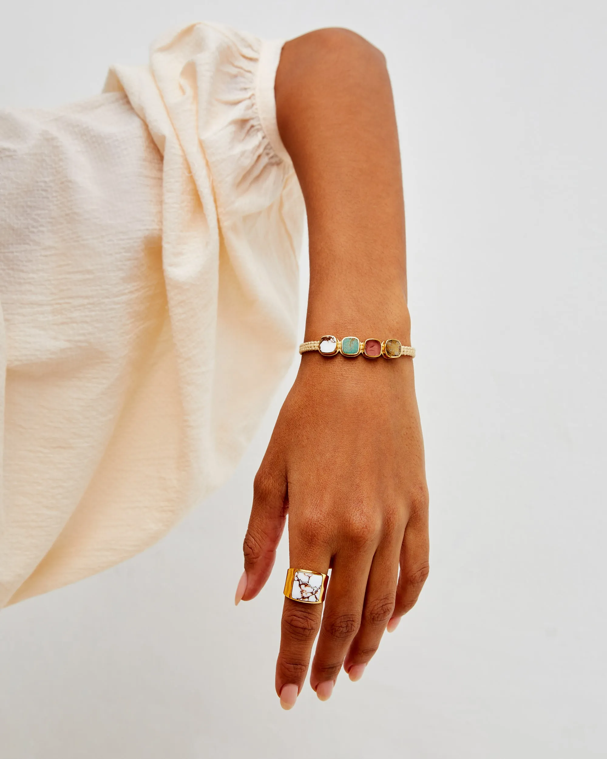 Multi-Stone Cushion Woven Bracelet sold by Anna Beck product image thumbnail 2