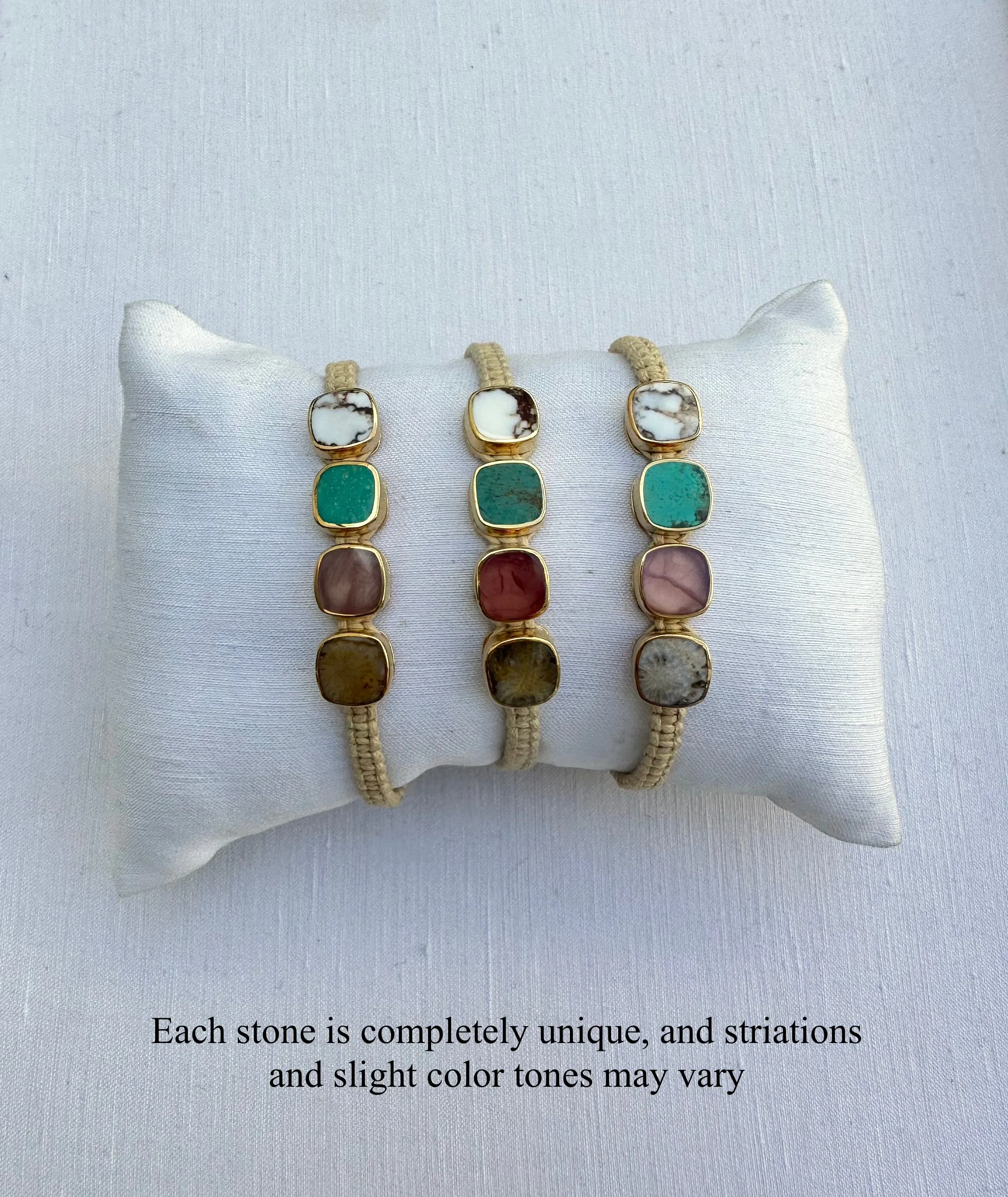 Multi-Stone Cushion Woven Bracelet sold by Anna Beck product image thumbnail 4