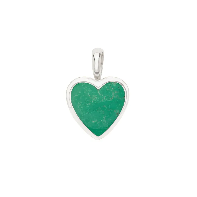 Turquoise Heart Removable Pendant - Silver made by Anna Beck