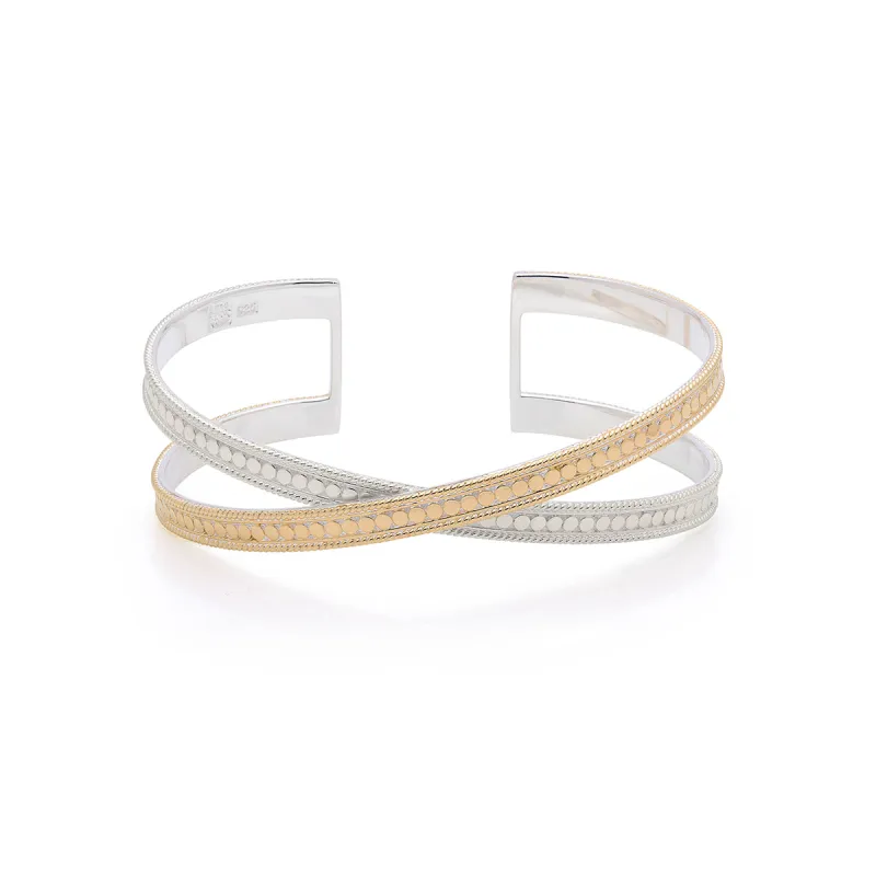 Classic Cross Cuff - Gold & Silver sold by Anna Beck