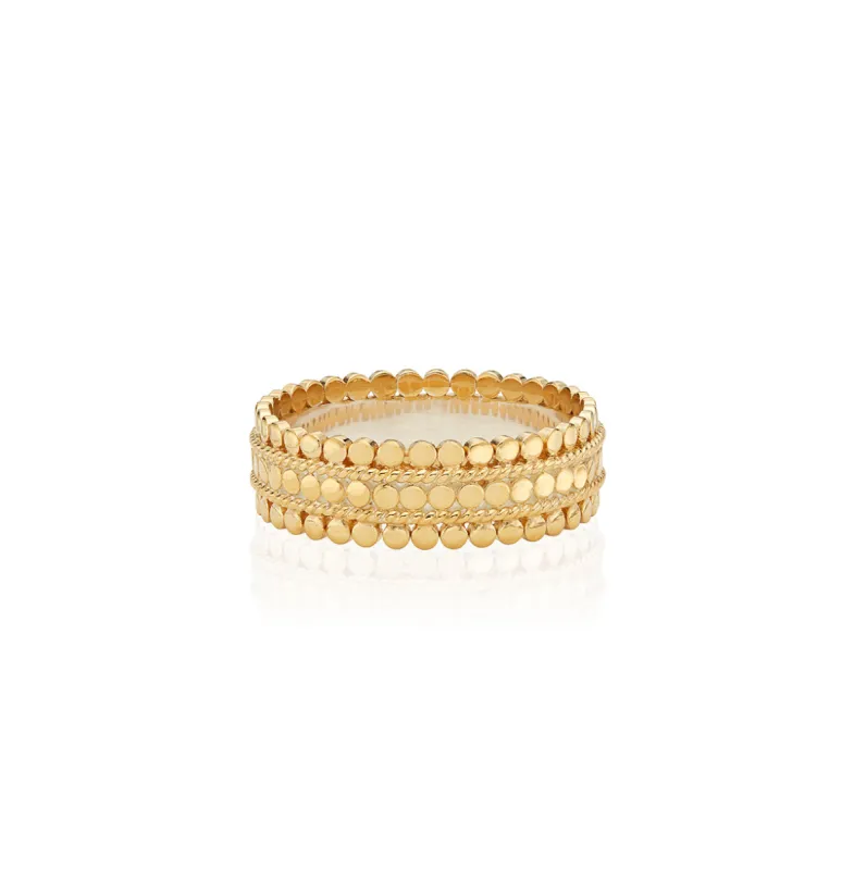 Scalloped Band Ring - Gold sold by Anna Beck