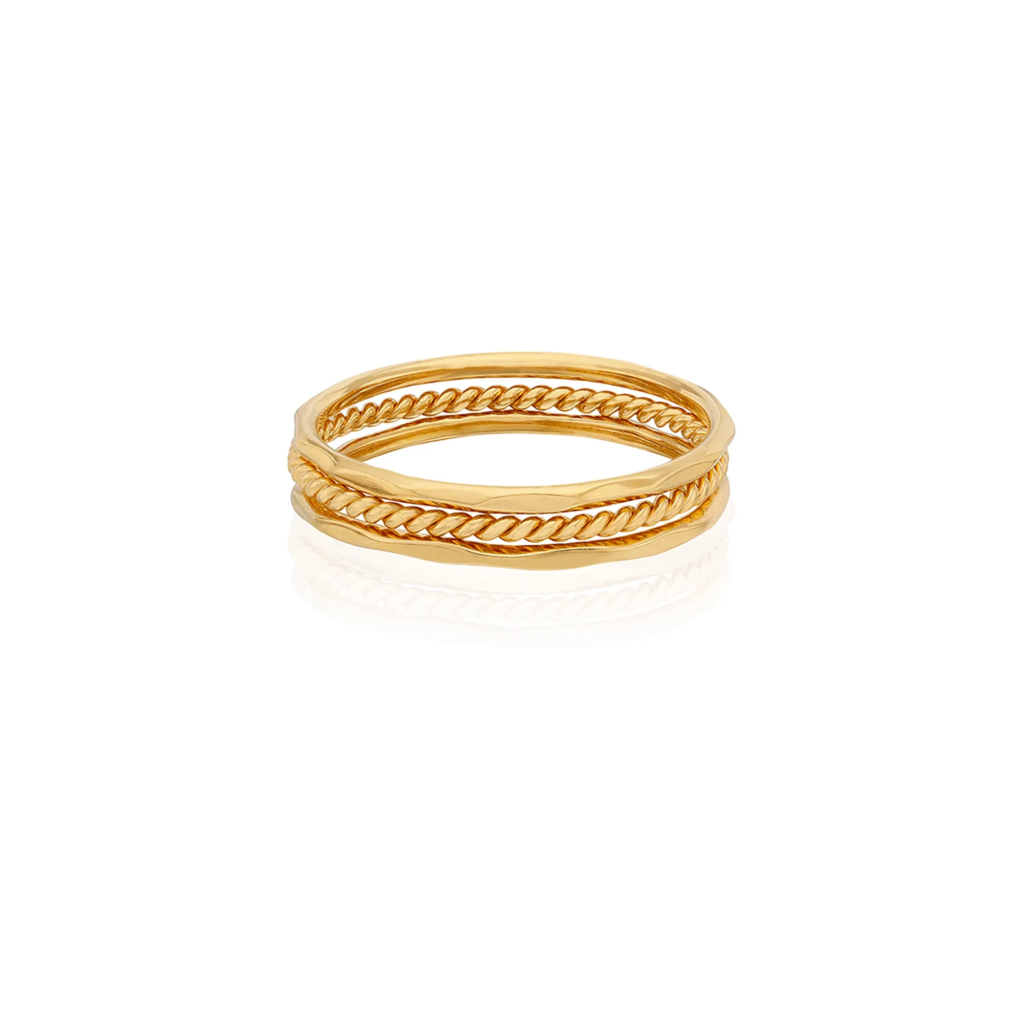 Dainty Stacking Ring Set - Gold sold by Anna Beck