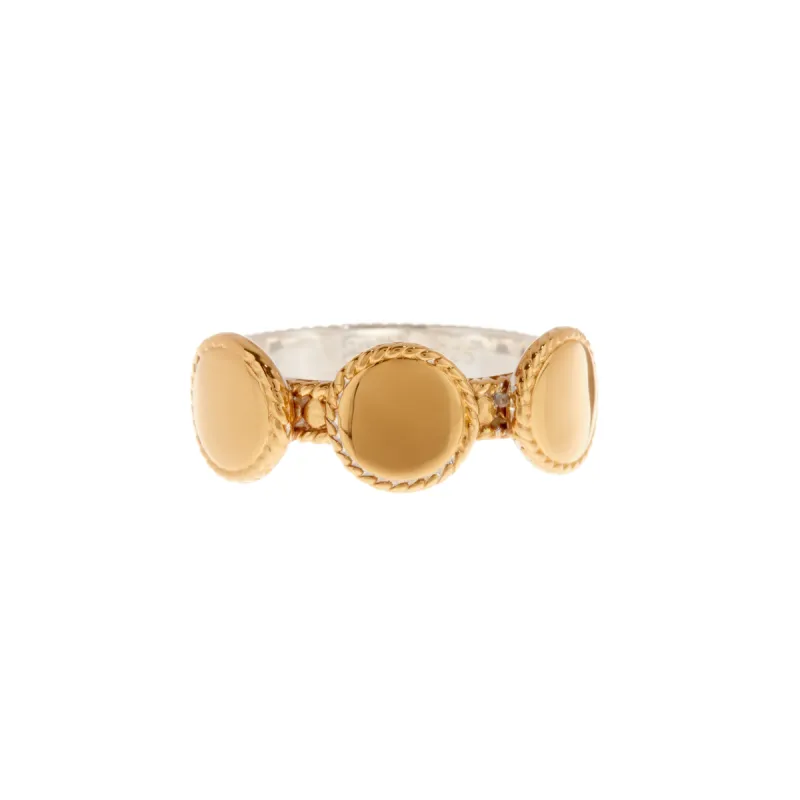 Gold Triple Smooth Disc Stacking Ring sold by Anna Beck