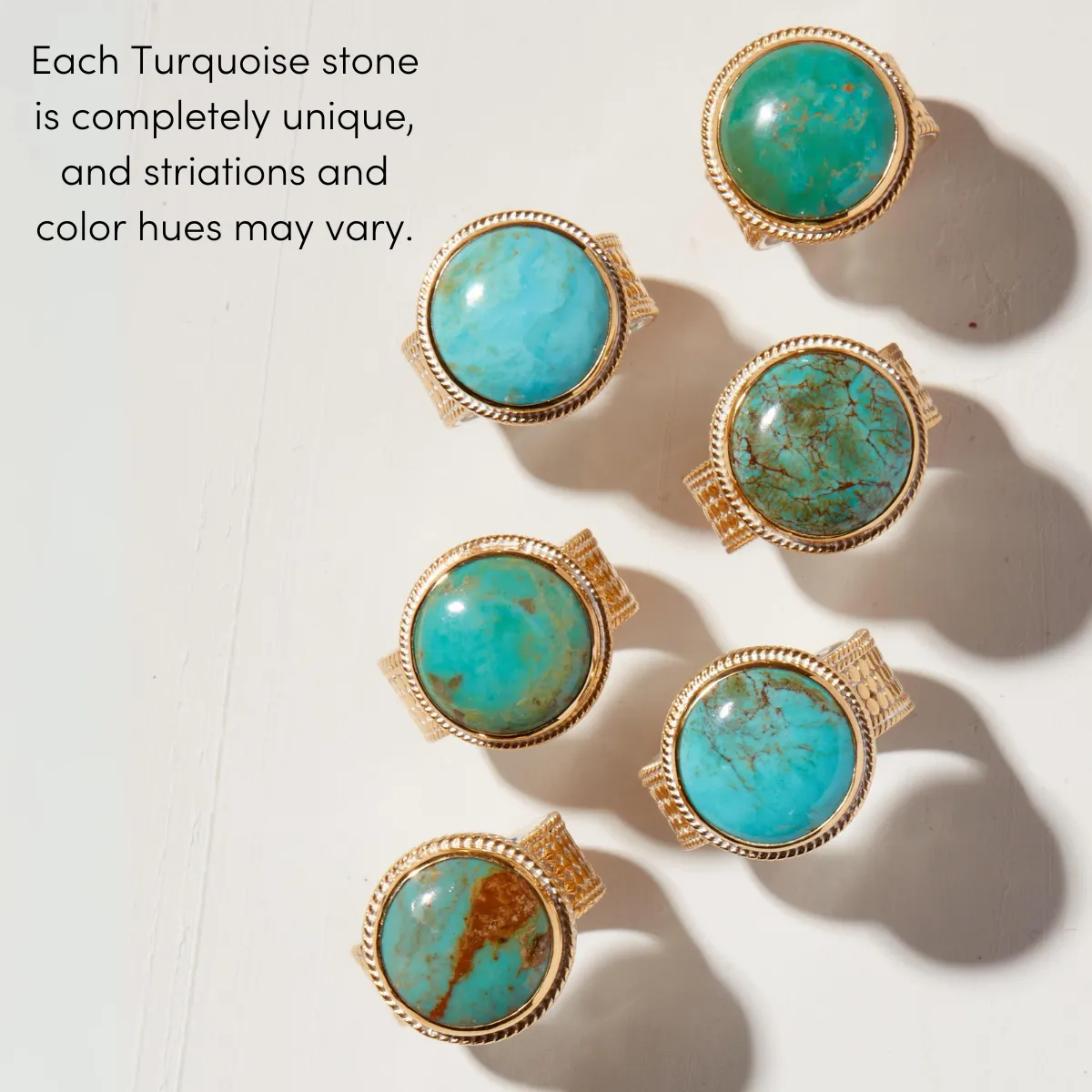 Large Wavy Turquoise Pendant Necklace - Gold sold by Anna Beck product image thumbnail 5