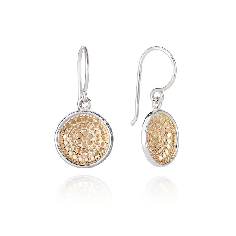 Classic Dish Drop Earrings - Gold sold by Anna Beck