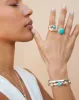 Large Wavy Turquoise Ring - Gold and Silver sold by Anna Beck