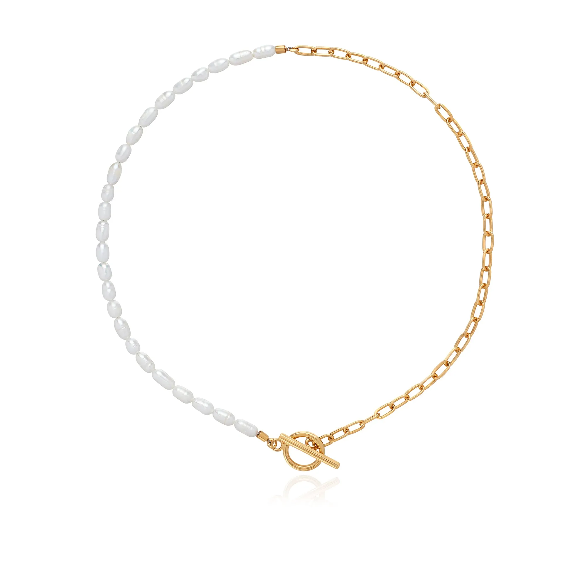 Beaded Pearl and Chain Necklace sold by Anna Beck product image thumbnail 4