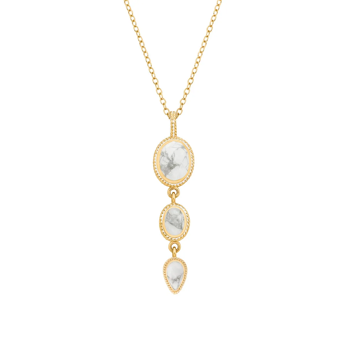 Howlite Multi-Stone Pendant Necklace sold by Anna Beck