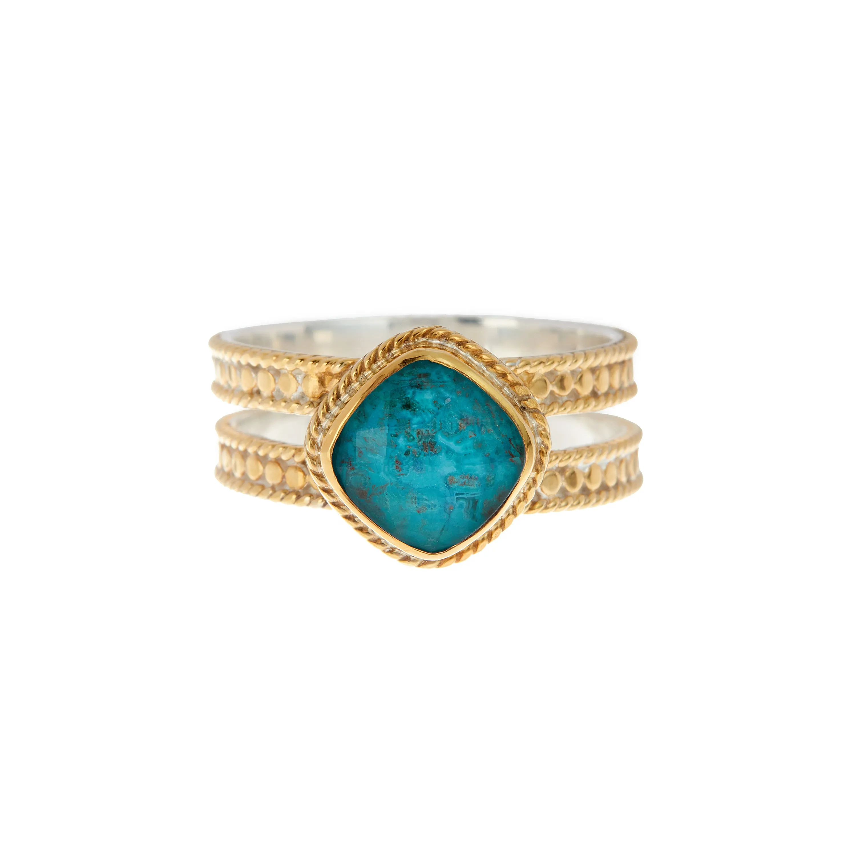 Chryscolla Cushion Double Band Ring sold by Anna Beck