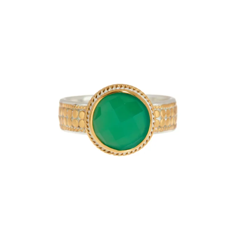 Green Chrysoprase Cocktail Ring sold by Anna Beck