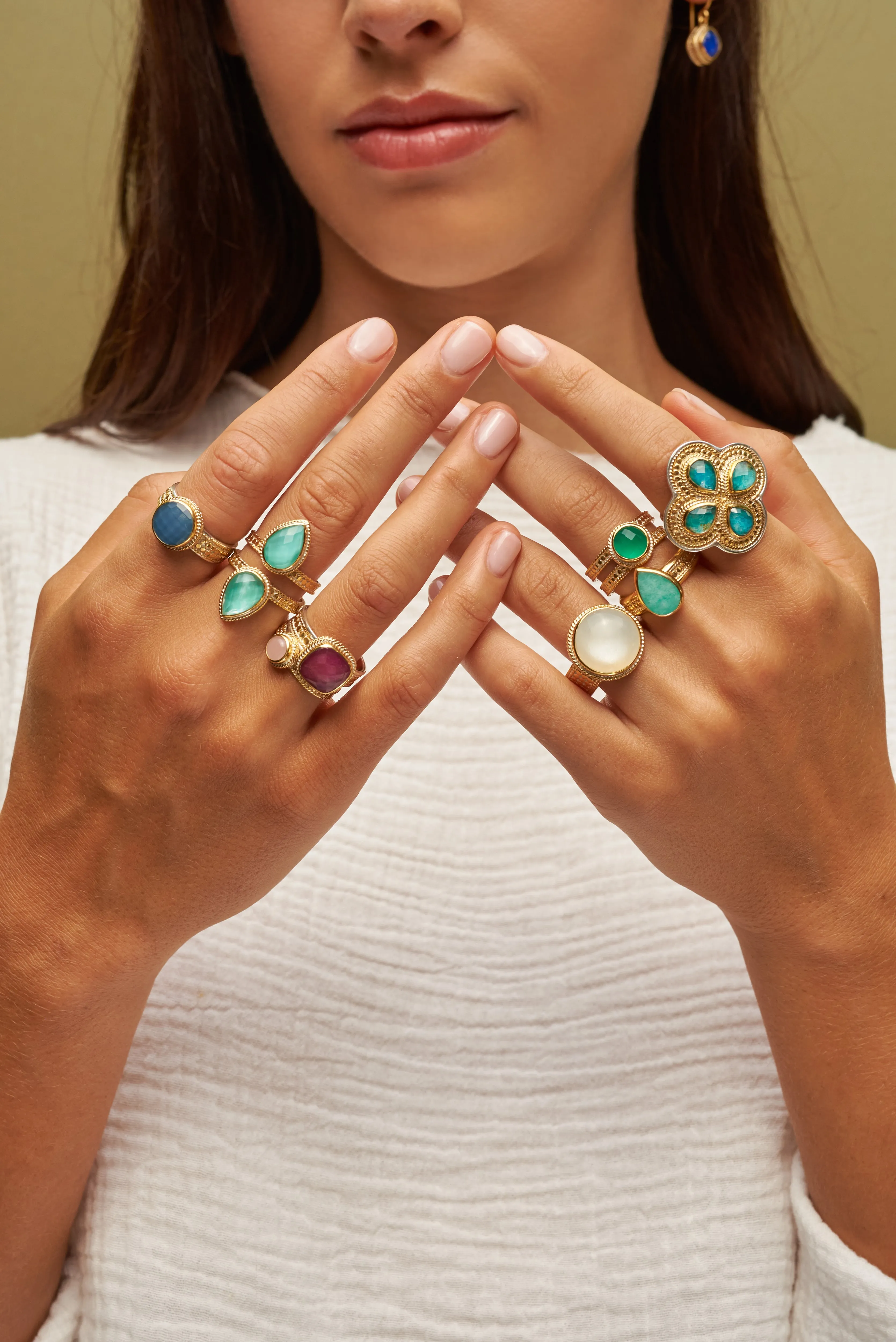 Green Chrysoprase Cocktail Ring sold by Anna Beck product image thumbnail 2