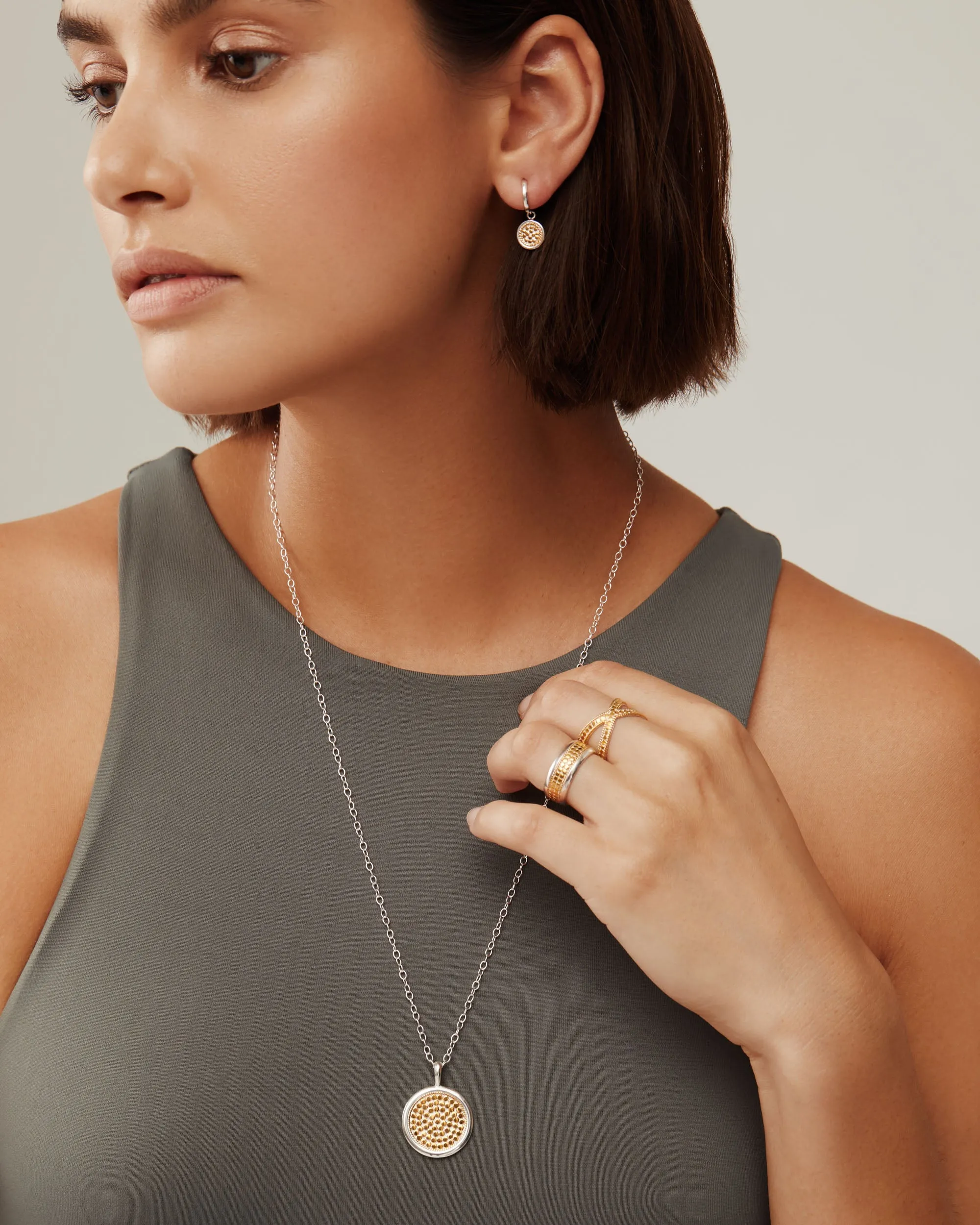 Classic Drop Disc Earrings sold by Anna Beck product image thumbnail 3