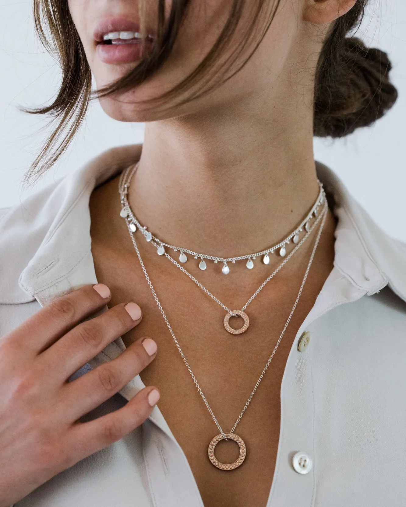 Circle of Life Open "O" Charity Necklace - Gold & Silver sold by Anna Beck product image thumbnail 2