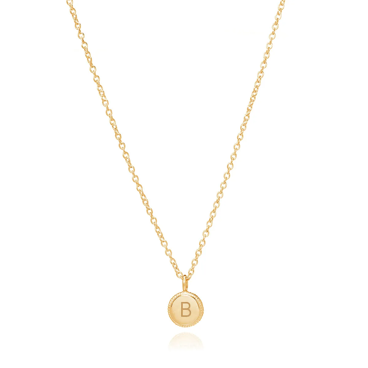 Engravable Mini Circle Necklace - Gold sold by Anna Beck product image thumbnail 5