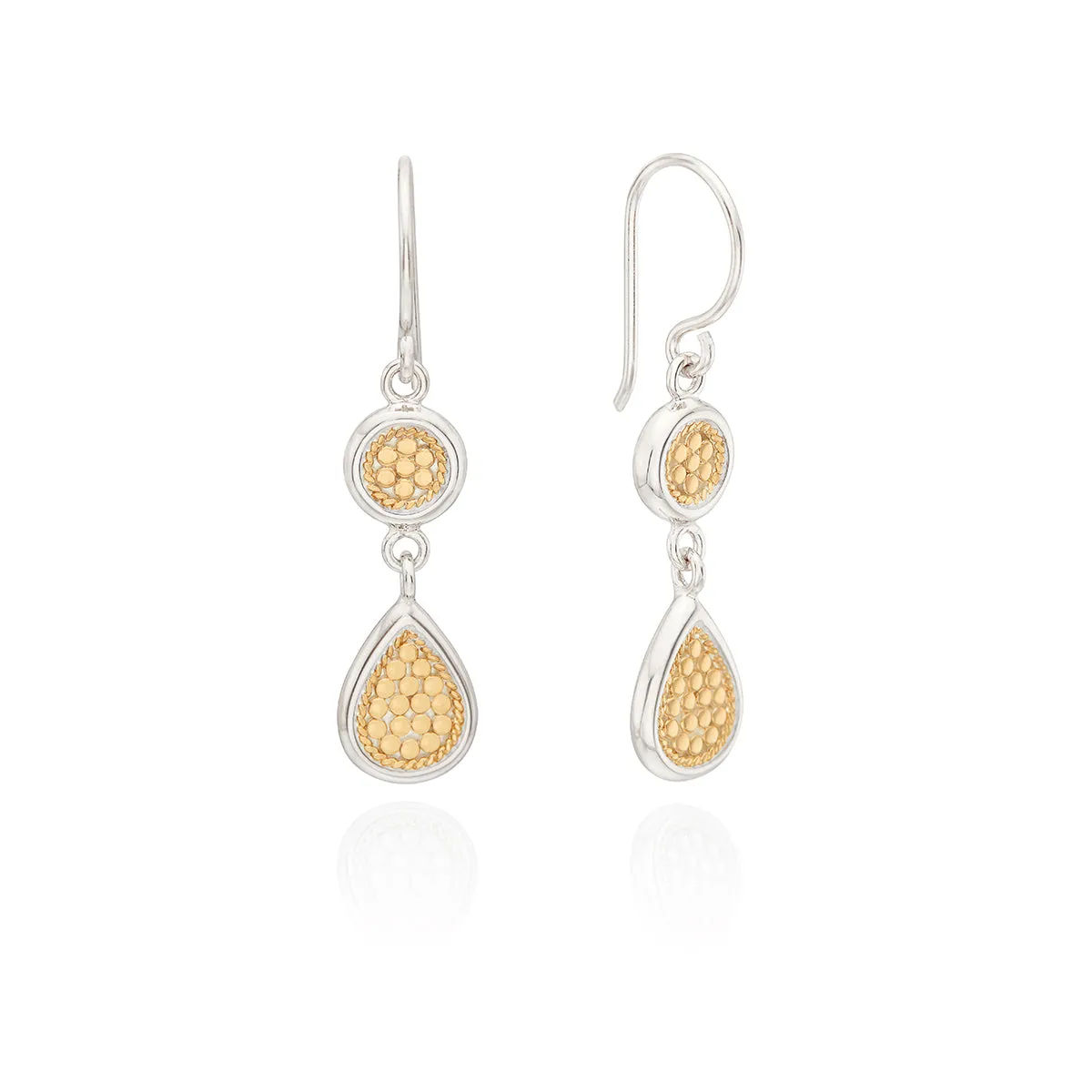 Classic Double Drop Earrings - Gold & Silver sold by Anna Beck
