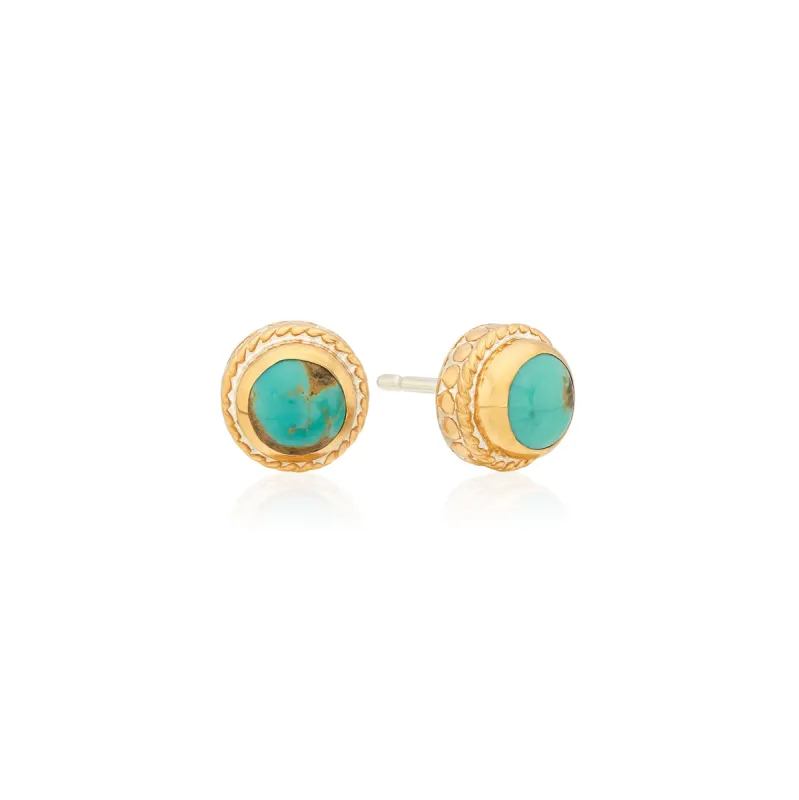 Small Turquoise Stud Earrings sold by Anna Beck