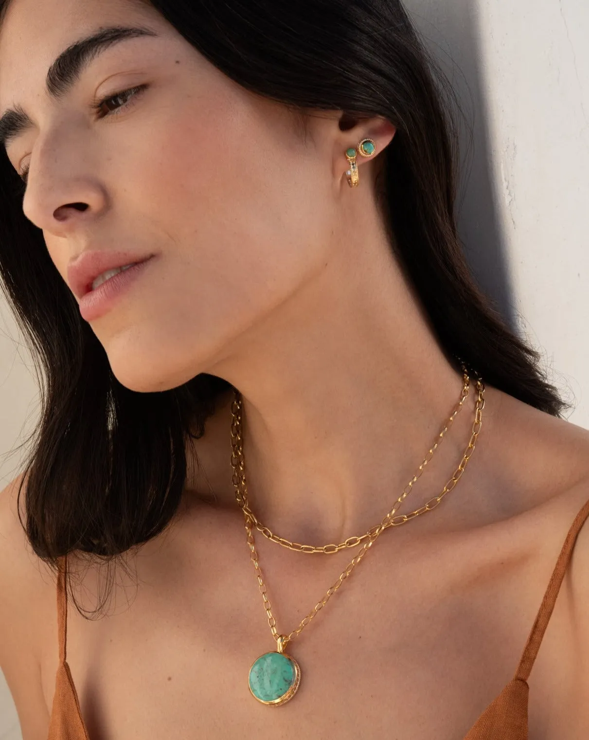 Small Turquoise Stud Earrings sold by Anna Beck product image thumbnail 3