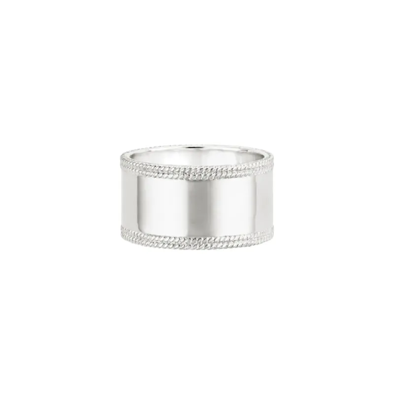 Smooth Wide Band Ring - Silver sold by Anna Beck