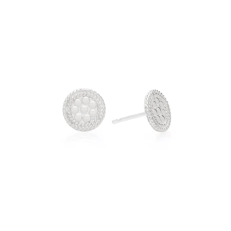 Classic Mini Circle Stud Earrings - Silver sold by Anna Beck