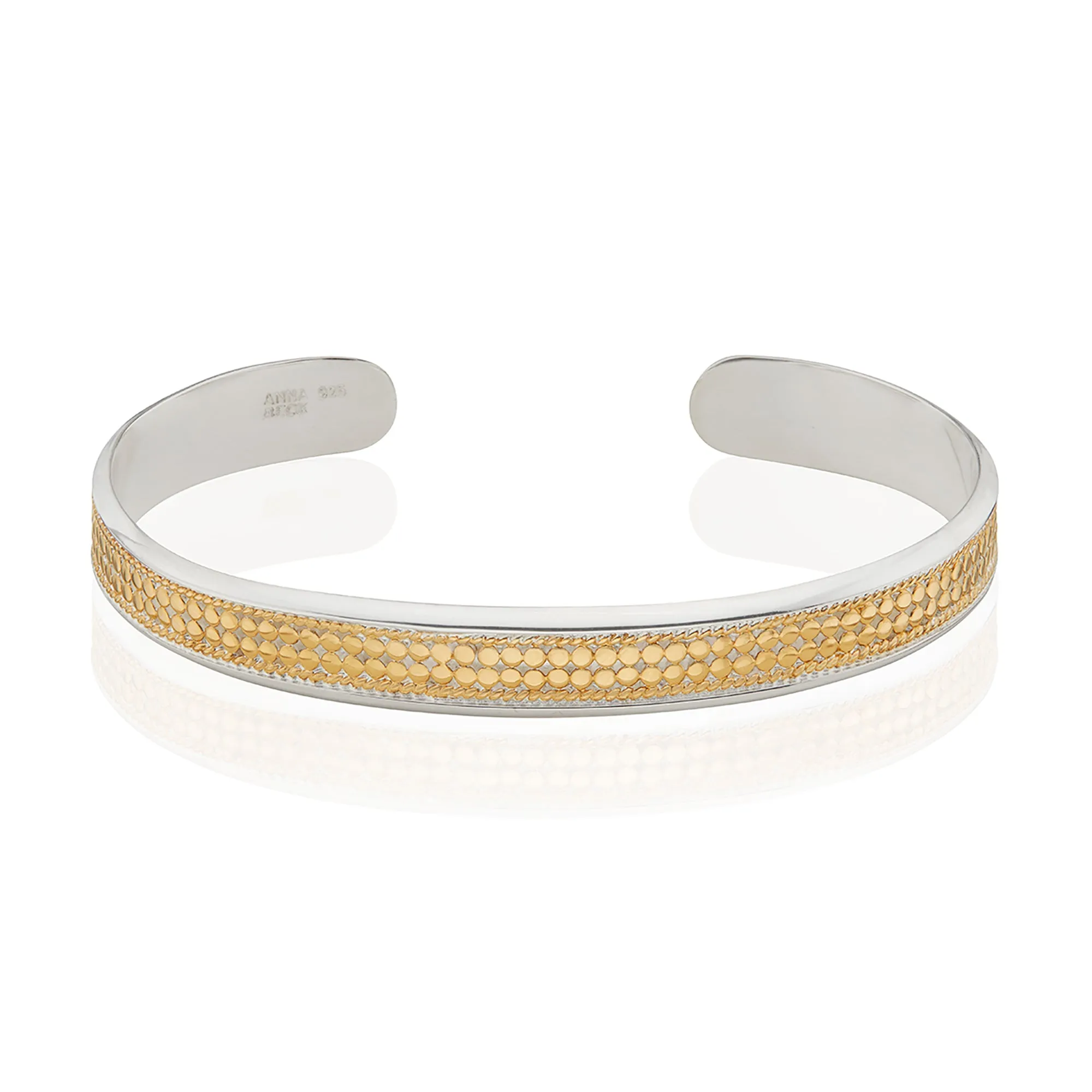 Classic Wide Band Stacking Cuff - Gold & Silver sold by Anna Beck