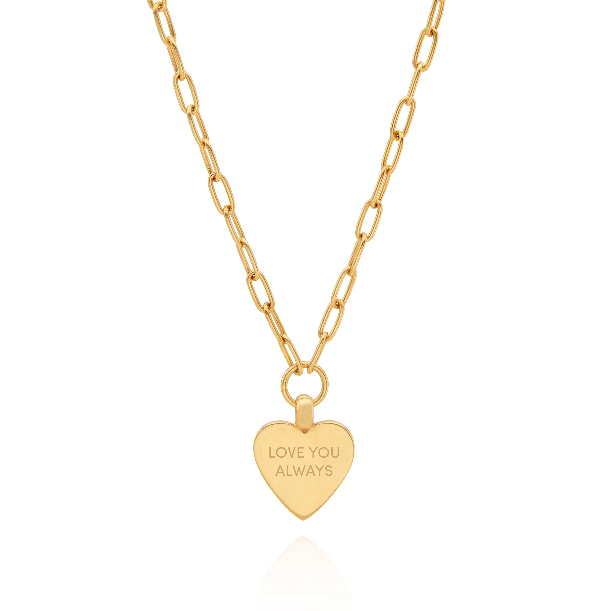 Medium Heart Engravable Necklace - Gold sold by Anna Beck product image thumbnail 3
