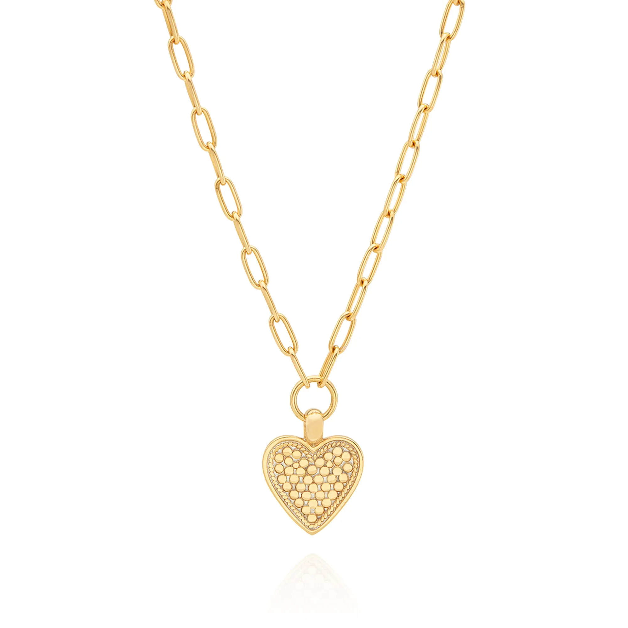 Medium Heart Engravable Necklace - Gold sold by Anna Beck