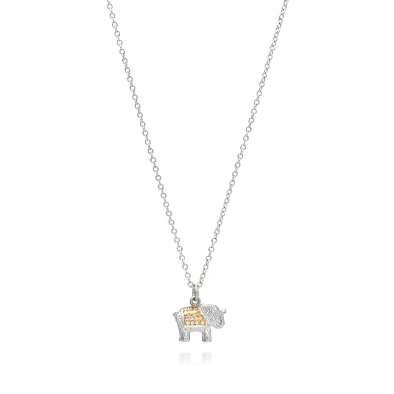 Small Elephant Charm Necklace - Gold & Silver sold by Anna Beck