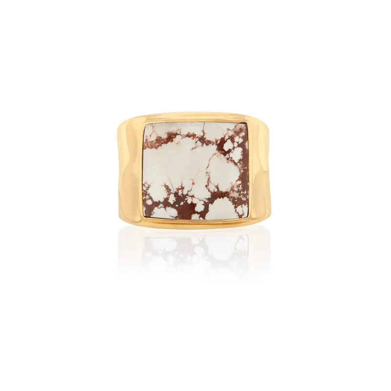 Inlay White Buffalo Turquoise Ring sold by Anna Beck