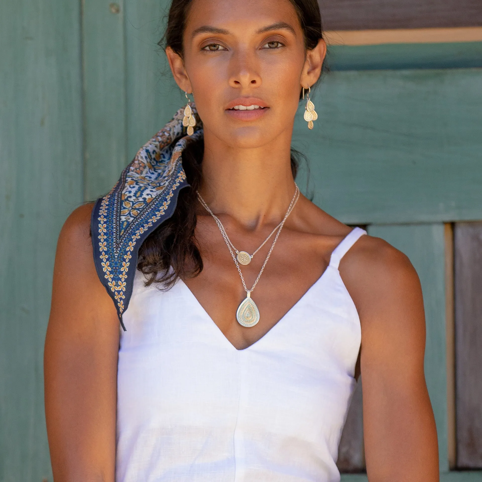 Classic Chandelier Earrings - Gold sold by Anna Beck product image thumbnail 3