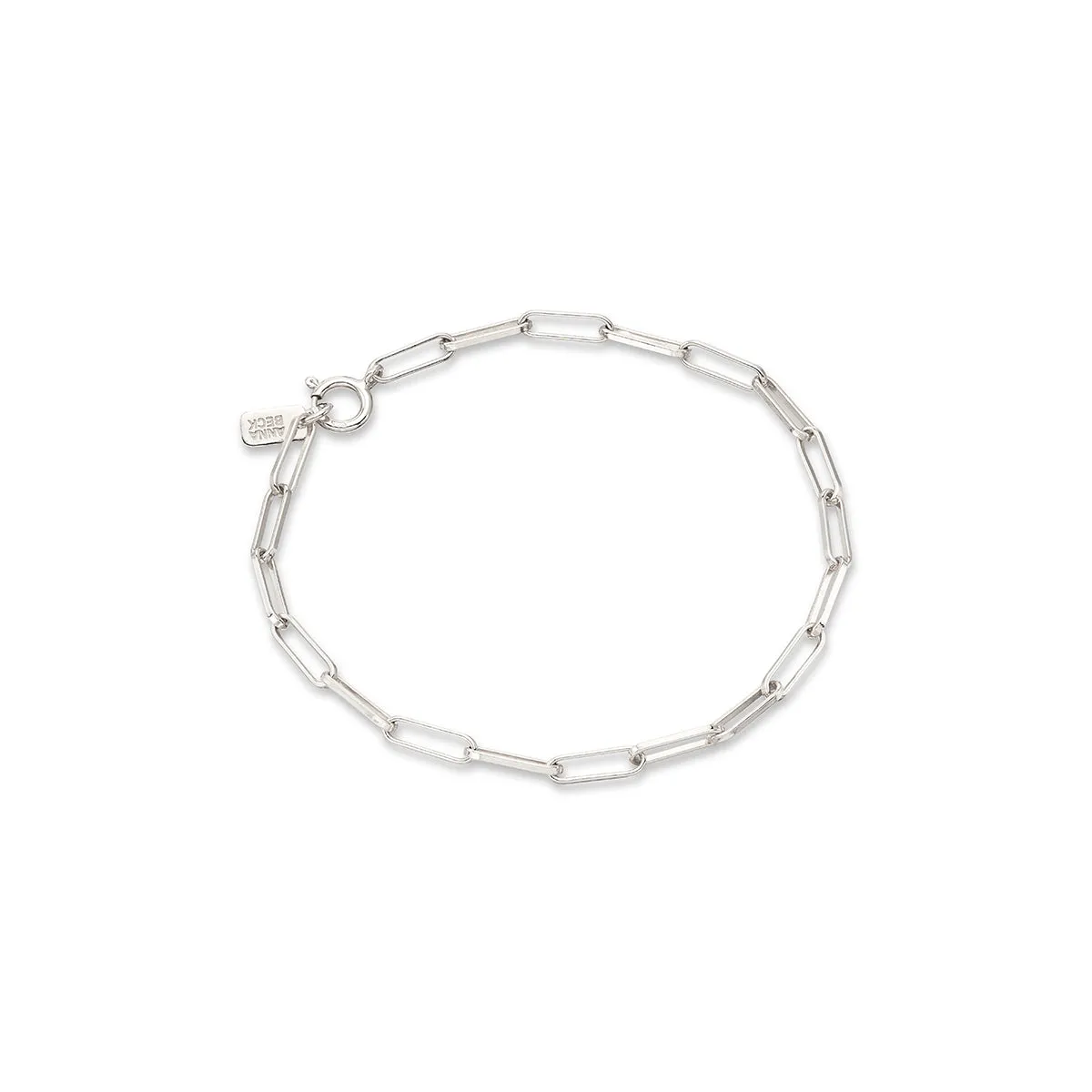 Elongated Box Chain Bracelet, Silver sold by Anna Beck