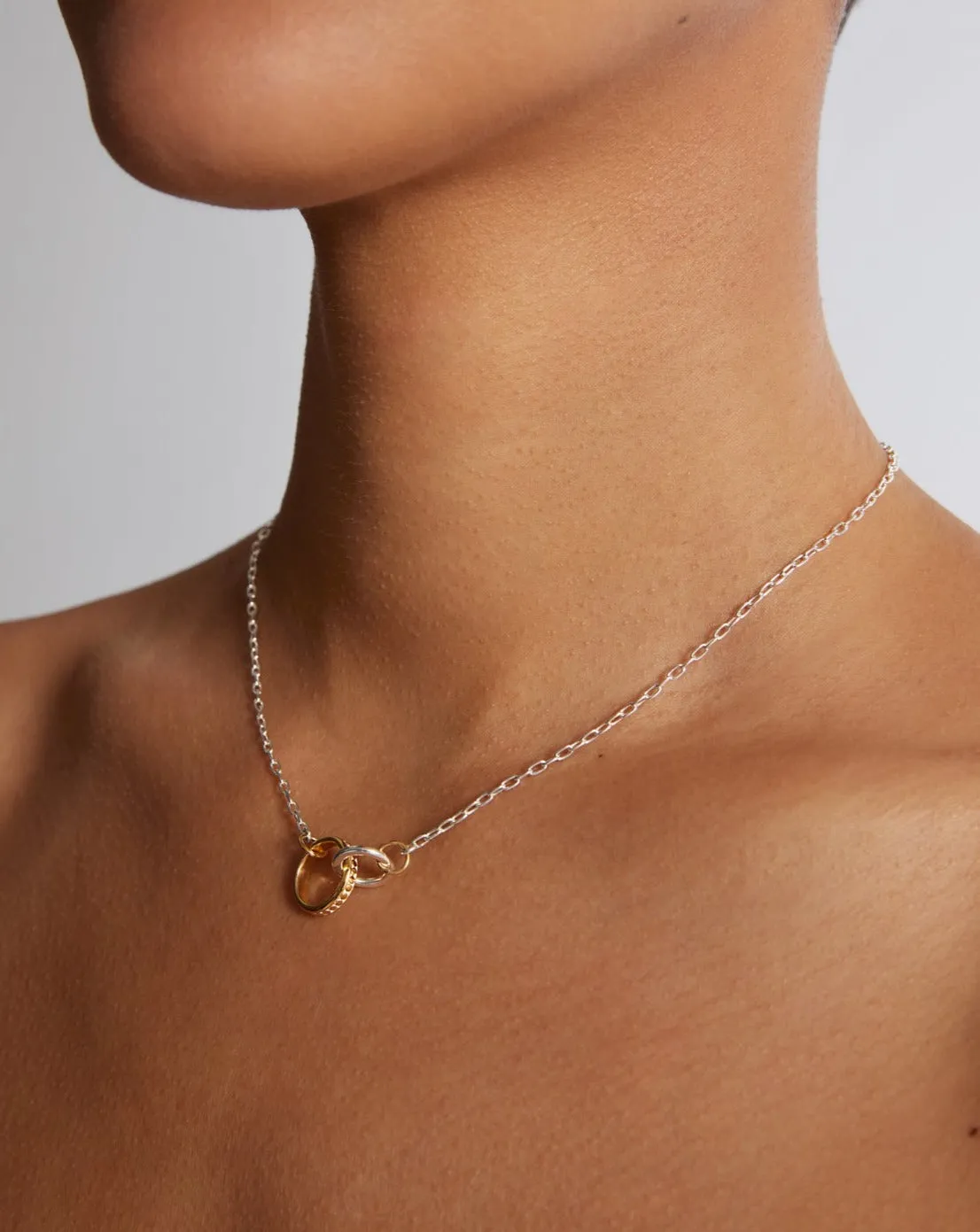 Intertwined Circles Charity Necklace - Gold & Silver sold by Anna Beck product image thumbnail 2