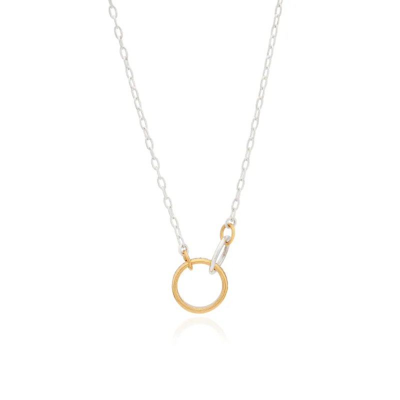 Intertwined Circles Charity Necklace - Gold & Silver made by Anna Beck