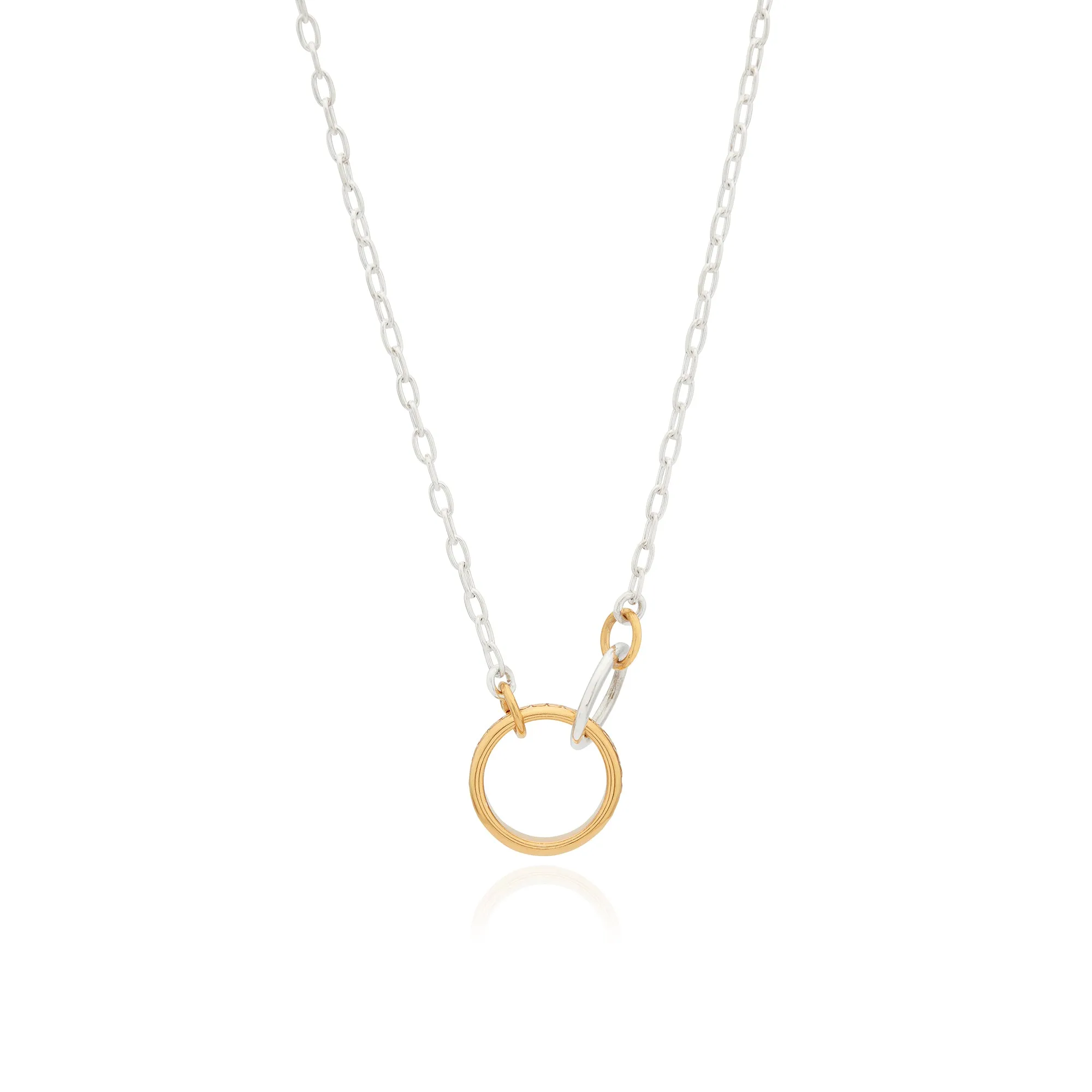 Intertwined Circles Charity Necklace - Gold & Silver sold by Anna Beck