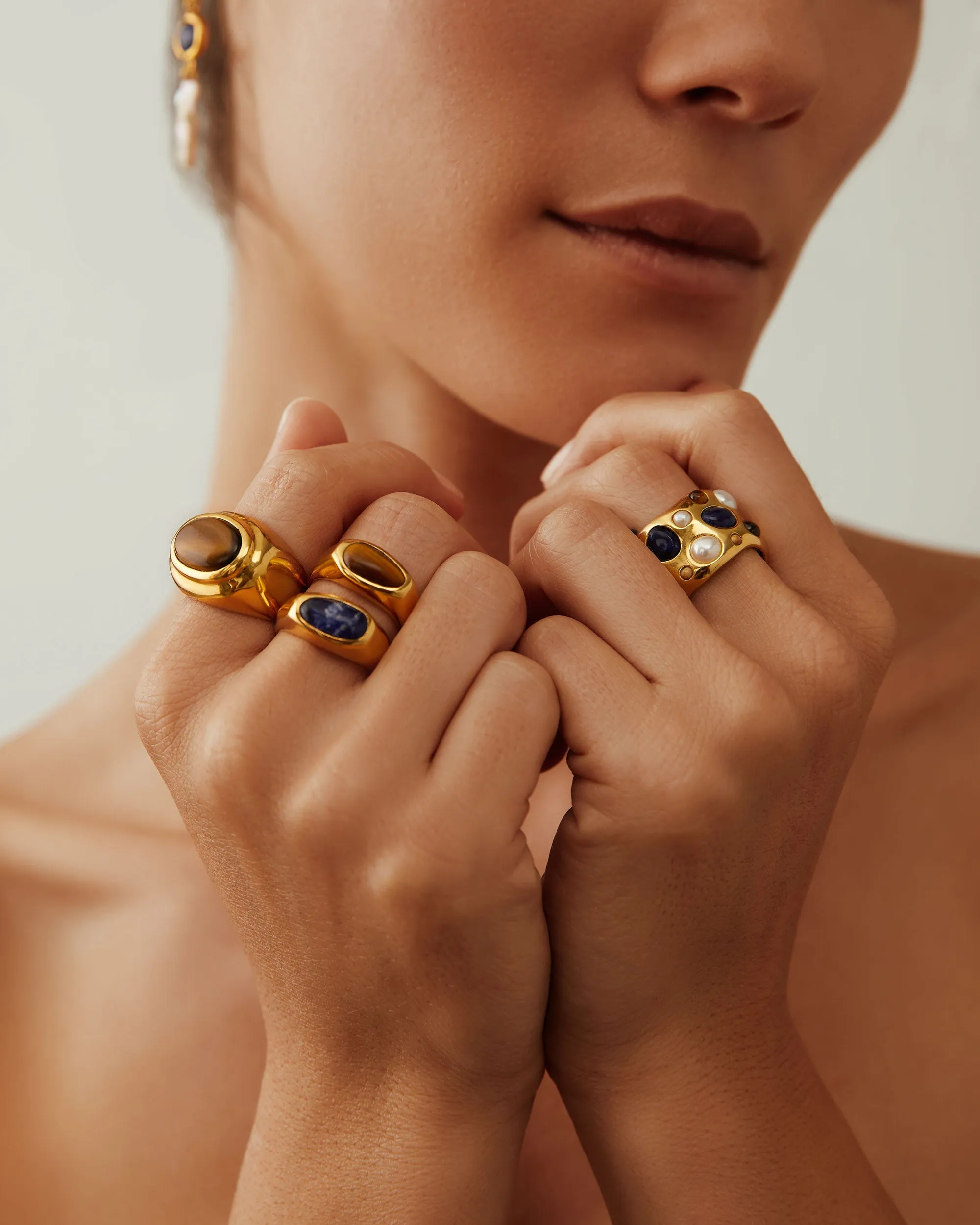 Large Raised Oval Tiger's Eye Ring sold by Anna Beck product image thumbnail 5