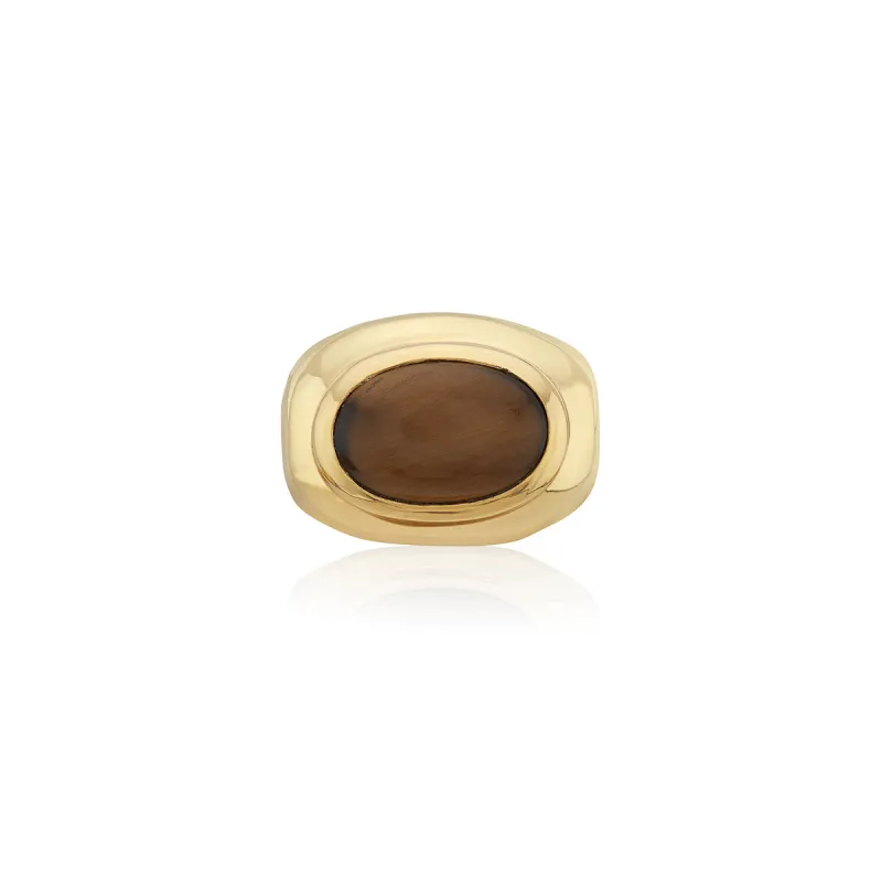 Large Raised Oval Tiger's Eye Ring sold by Anna Beck