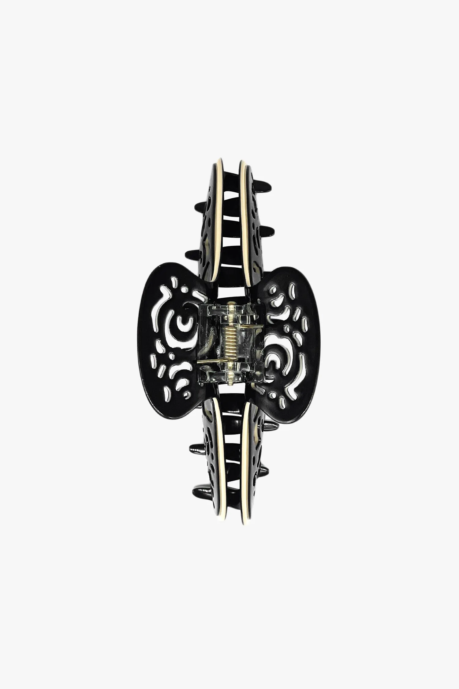 Vintage Black & White Two-Tone Open Scroll Jaw Clip sold by Anna Sui product image thumbnail 2