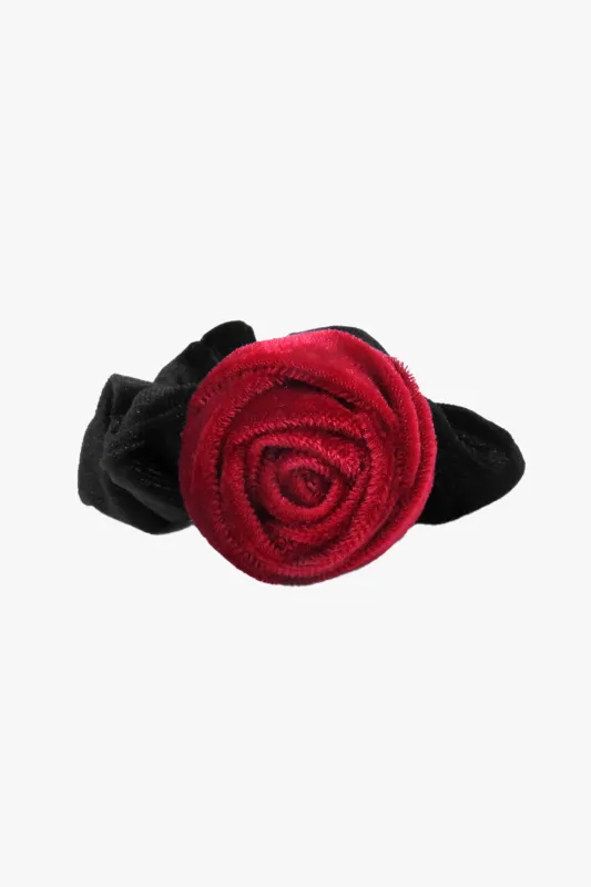 Velvet Rosette Scrunchie-Red sold by Anna Sui